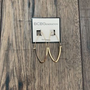 BCBG gold hoop earrings